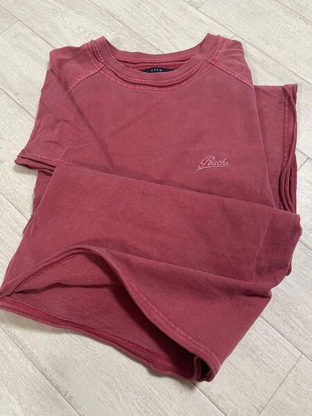 メンズ 半袖 Tシャツ L 刺繍 ワンポイント カジュアル ワイド オーバーサイズ