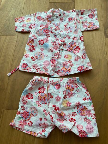 女の子 キッズ 甚平 夏祭り 90サイズ