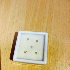 新品 イエローダイヤモンド メレ 5ピースセット