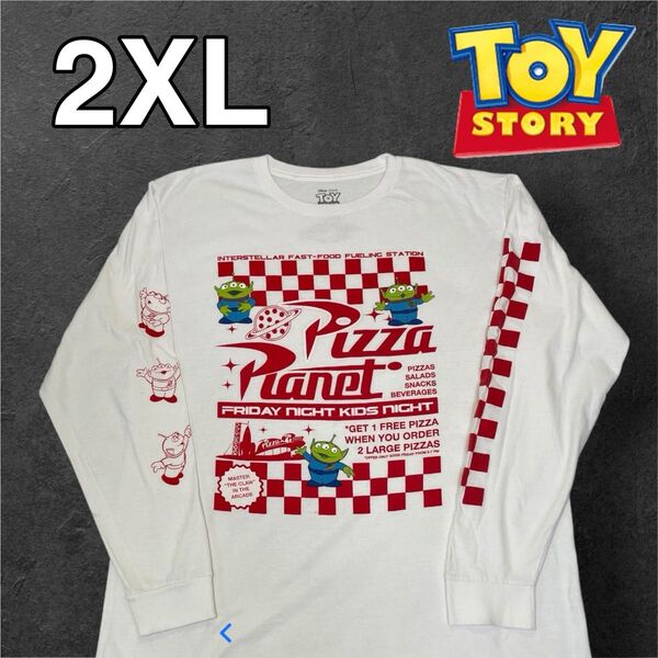 ディズニー トイストーリー ピザプラネット 2XL 長袖 Tシャツ ロンT