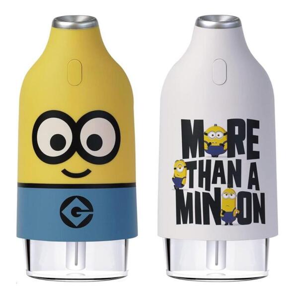 MINION 加湿器 ホワイト 小型 卓上 超音波式 (ミスト) ミニオン ボブ ギフト 誕生日 LEDライト 連続7時間 自動停止 静音 水こぼれ防止
