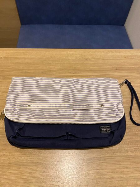 PORTERニコアンド クラッチバッグ ポーチ 小物入れ ネイビー 吉田カバン
