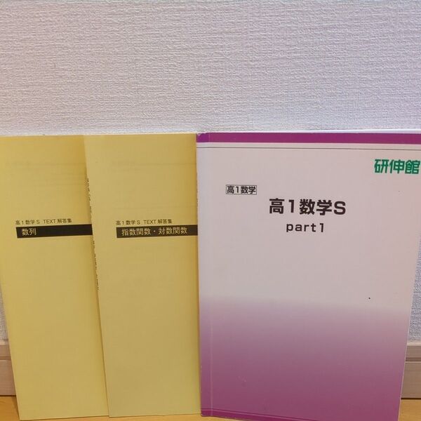 研伸館 高1数学 Sクラス テキスト 1 関数