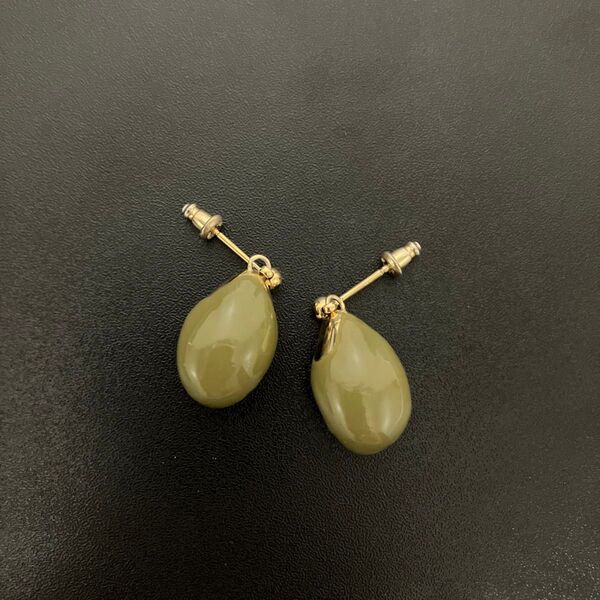 R.ALAGANララガン-OLIVE EARRINGS