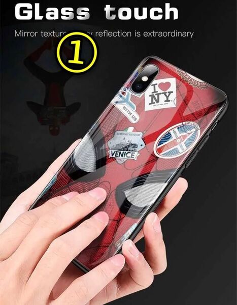 iPhone8ケース iPhone7 iPhoneSE2 iPhoneSE3ケース 耐衝撃Glass スパイダーマン 強化ガラス