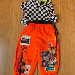 (商品名)キッズダンス衣装 お遊戯会 ヒップホップ 上下セット