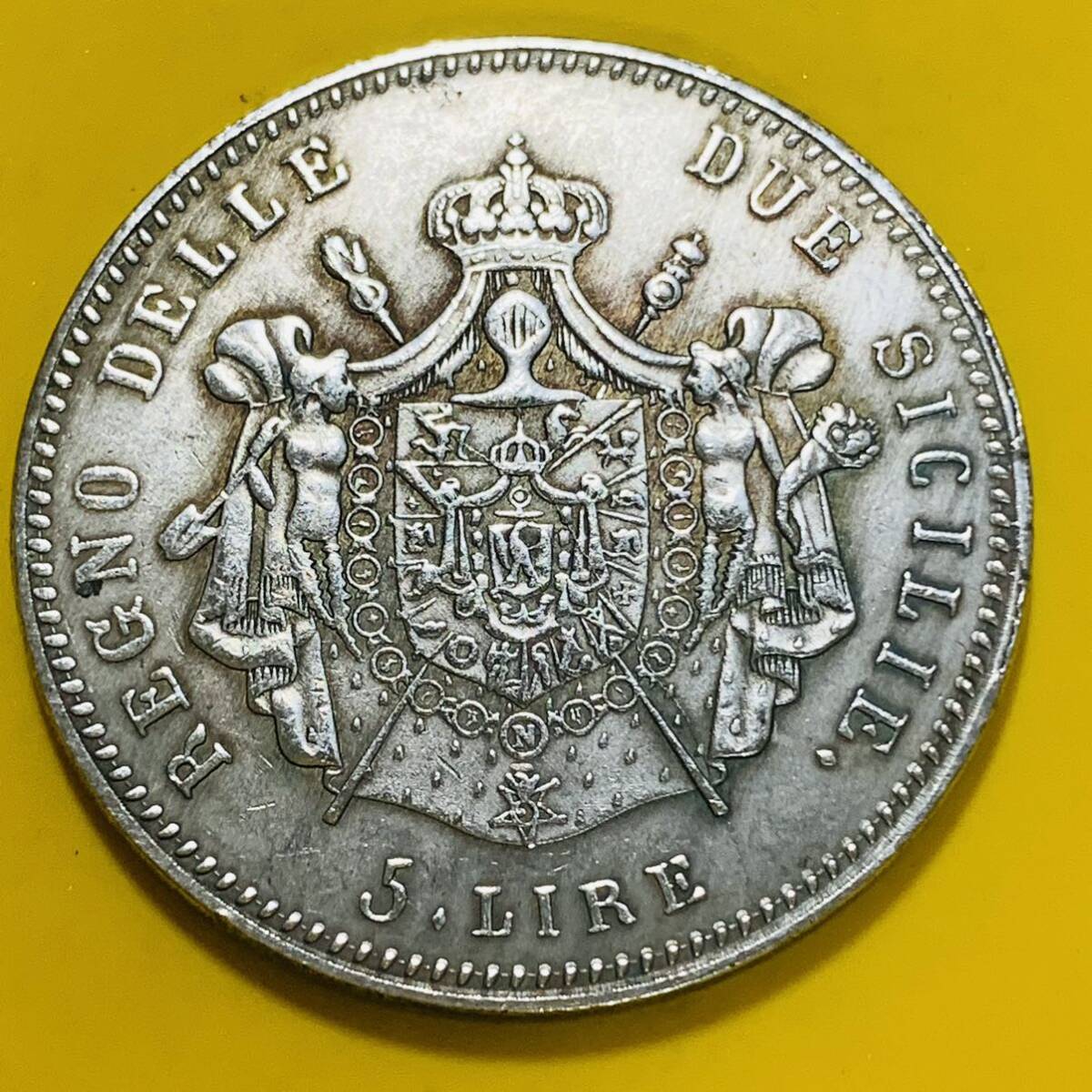 1873年 イタリア 5リラ銀貨 イタリア銀貨 1873年 5リラ / 24.90g|世界