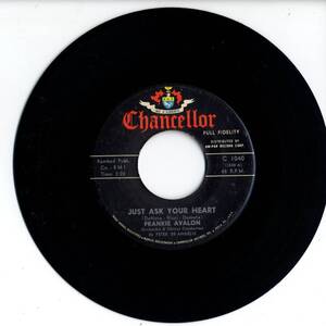 Frankie Avalon 「Just Ask Your Heart/ Two Fools」米国CHANCELLOR盤EPレコード