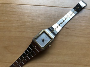 良好 希少 レア ヴィンテージ SEIKO セイコー スクエア コンビ グレー系文字盤 7321-5820 純正ブレス クオーツ レディース 腕時計