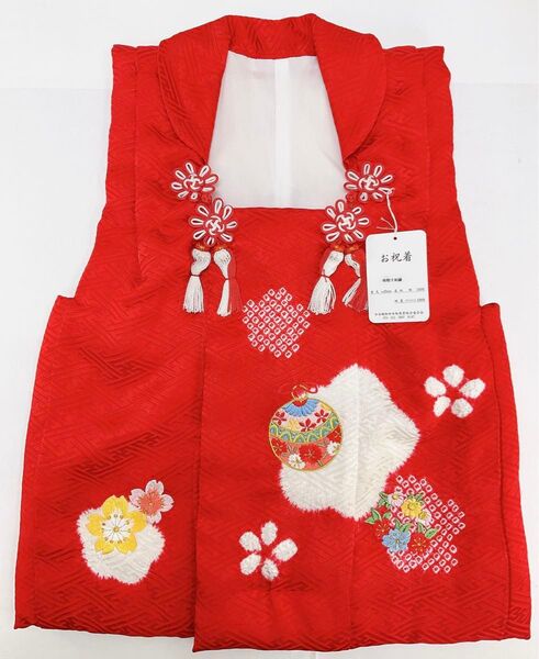 新品未使用品 被布コート 三歳 七五三 正絹 小絞り 刺繍 鈴 桜 子ども着物 上品 正絹なので軽くてふんわり 全国送料無料