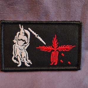 金剛力士 vs 煩悩 ワッペン 裏ベルクロ