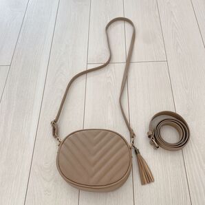 【美品】ANAP アナップ 美品 ミニポシェット ショルダーバッグ ウエストバッグ ベージュ 未使用品 買い物 旅行用