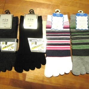 *送料無料*新品*25-27㎝*5本指ソックス4足*福助FUN*大人の「スマカジ」ソックス2足+OB SOCKS2足*FUKUSKE*