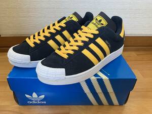 限定【未使用デッドストック】adidas ハーフシェル ロー ネイビー×イエロー us10 28.0cm アディダス HALF SHELL LO75 スウェード