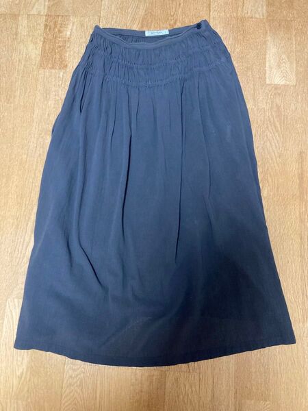 スカート ギャザー タック ロングスカート plussyu ブランド服
