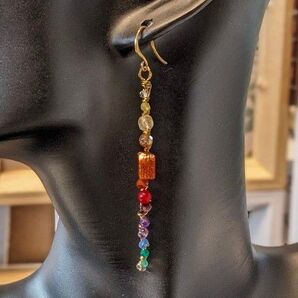 ハンドメイド 天然石 フックピアスピアス ⑥ アレルギー対応ピアス パワーストーン