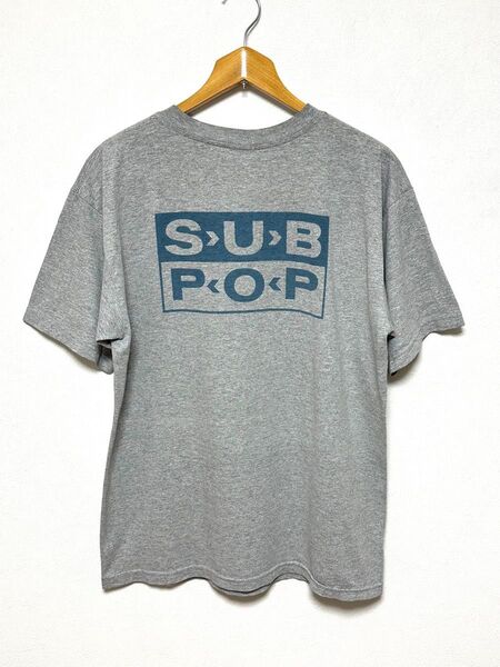 90-00's SUBPOP☆ビンテージTシャツ anvil染み込みプリント☆