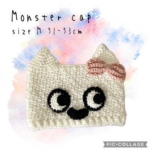 モンスターニット帽子 ハロウィン コスプレ 猫耳帽子 ロブロックス