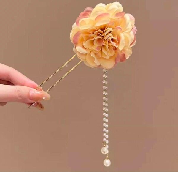 浴衣和装着物髪飾りヘアアクセサリーパール 新品 和装小物 かんざし