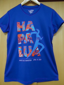 即決　ハワイ　HAPALUA マラソン2019’　Ｔシャツ　女性　パープル色　Ｍ