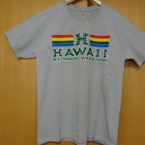 即決 ハワイ ハワイ大学 RAINBOW WARRIORS Ｔシャツ グレー色 Ｍの画像3