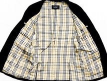 即決★BURBERRY BLACK LABEL★メンズS ベロアテーラードジャケット 廃版 バーバリーブラックレーベル 黒 三陽商会正規 ノバチェック スーツ_画像4