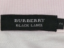 即決★BURBERRY BLACK LABEL★メンズM 廃版 ポロシャツ バーバリーブラックレーベル 2 ピンク 三陽商会正規 ナイト刺繍_画像7