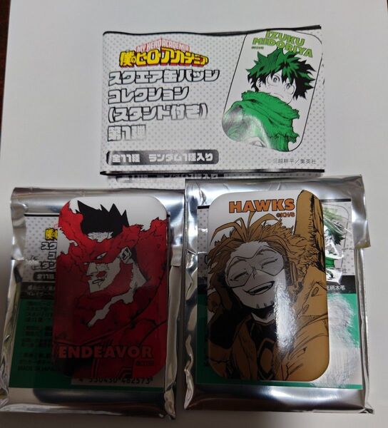 僕のヒーローアカデミア スクエア缶バッジ エンデヴァー、ホークス ジャンプショップ