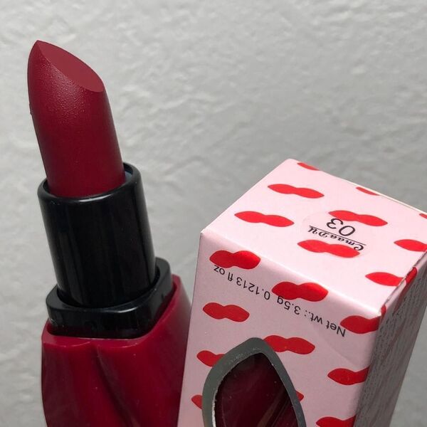 口紅☆03☆マットリップ☆レッド,赤,CmaaDu matte lipstick 口紅 リップスティック コスメ リップカラー