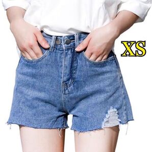 レディース Tシャツ デニム パンツ セット 夏 半袖 XS ホワイト