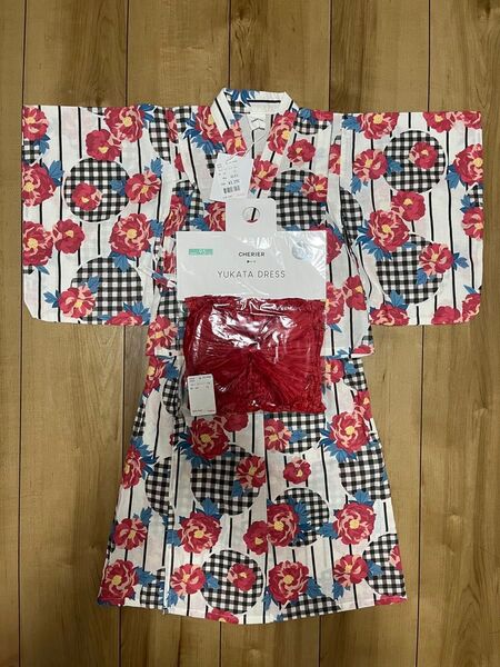 ワンピース 浴衣 女の子 服 95 帯付き