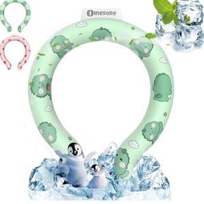 28℃以下自然凍結】首元ひんやり 冷感リング 暑さ対策グッズ キッズリング クールネックリング リング NASA航空局開発したPC