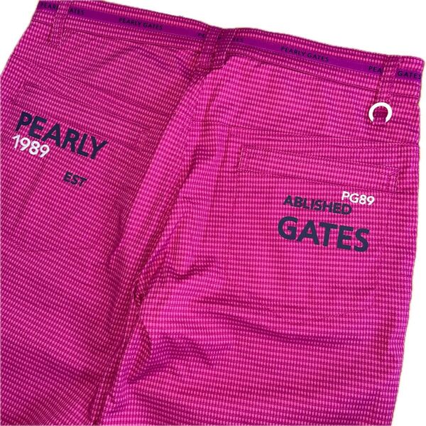 新品 PEARLYGATES パーリーゲイツ ハーフパンツ 接触冷感 千鳥柄★5