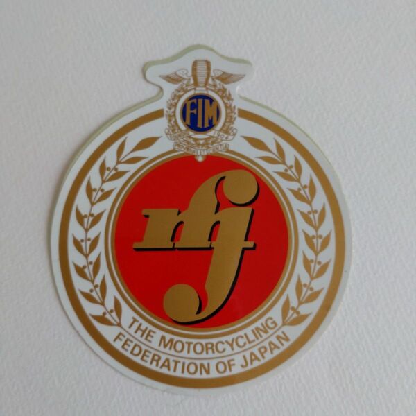 ビンテージ FIM MFJ THE MOTORCYCLING FEDERATION OF JAPAN ステッカー