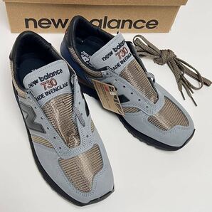 28cm 新品 ニューバランス 希少 M730 INV イギリス製 NEWBALANCE グレー ネイビー ENGLAND 英国製 USA10 NewBalance 730 スニーカー UK