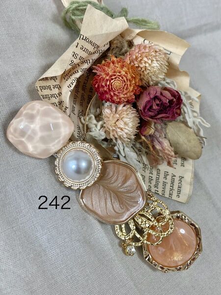 再販242 ヘアクリップ ハンドメイド ヘアアクセサリー ゆらゆら ストーン