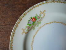 RICH MOND Y&C レトロな花柄の平皿⑤／陶器 金彩 うつわ プレート_画像4