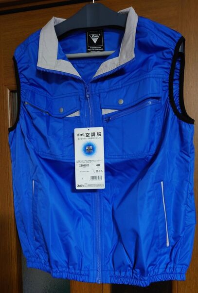 新品 空調服 XEBECジーベック ベスト サイズL ブルー 空調服のみ