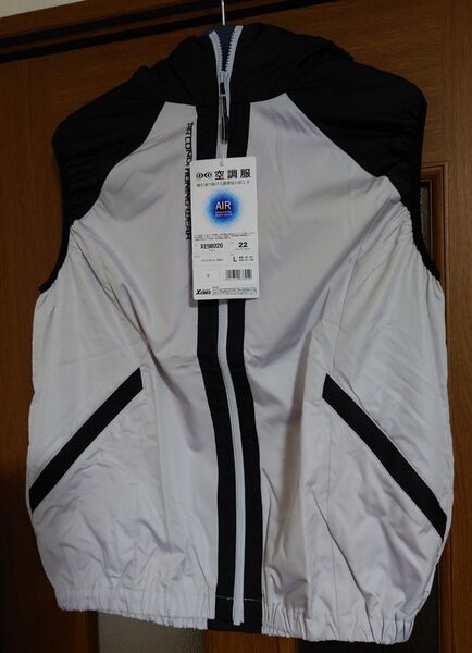 新品 空調服ベスト XEBEC(ジーベック)フード付き サイズL シルバーグレー2 空調服のみ