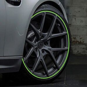 ホイールリムガード 保護カバー カー用品 タイヤ 8m ロール (グリーン) リムテープ 車 カー用品