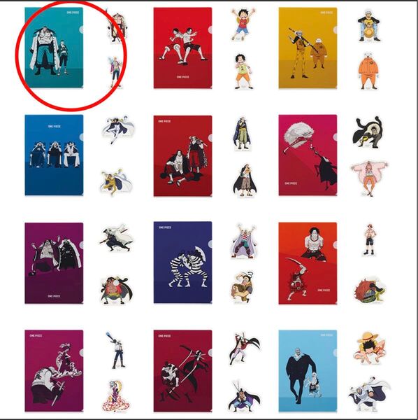一番くじ ワンピース 白ひげ海賊団 I賞 クリアファイル&ステッカーセット