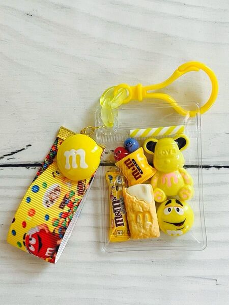 ガチャ詰めポーチ風☆mチョコベア②☆キャンディバックキーホルダー パーツまとめ売り