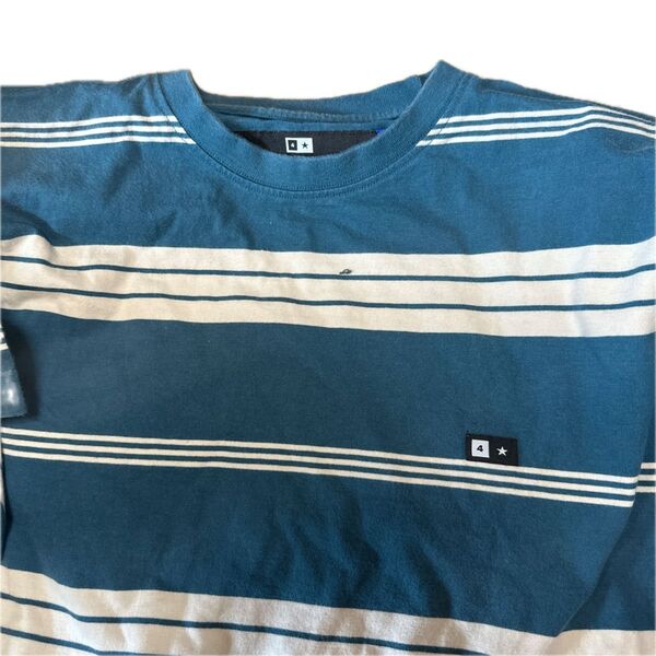 フォースター 4star signature series シグネーチャー シリーズ ボーダー Tシャツ 半袖 ブルー系 L
