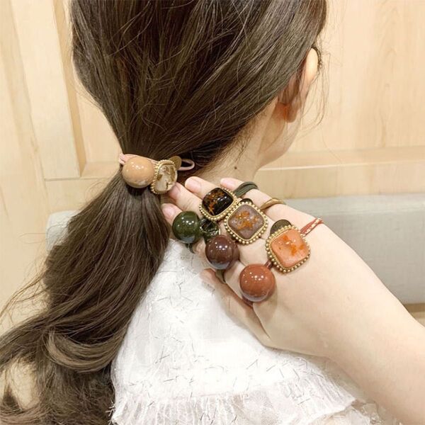 ヘアアクセサリー 髪留め 可愛い ヘアクリップ シュシュ ヘアゴム 髪飾り 4本セット