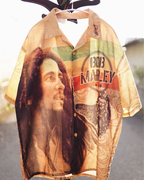 希少品 BOB MARLEY 半袖 オープンシャツ 開襟シャツ ボブマーリー