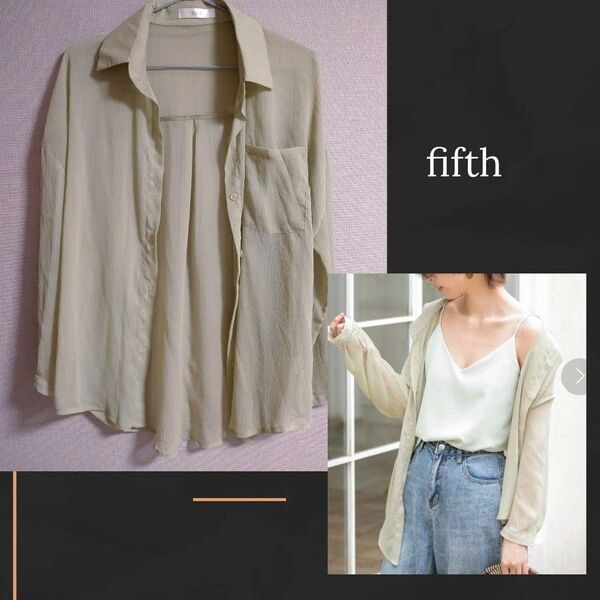 fifthドロップショルダーシアーシャツ