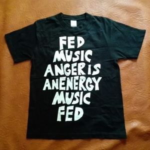 FED MUSIC フェッド ミュージック プリント バンド Tシャツ ANGER IS ANENERGY 黒 Sサイズ Tee ZARIGANI5 秋元雄介 ザリガニ ファイブ