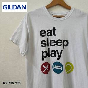 eat・sleep・play Tシャツ Mサイズ 古着 tennis テニス 半袖 ホワイト