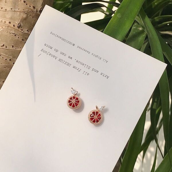 ピアス フルーツ 両耳用