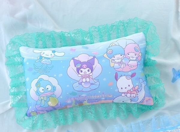 サンリオキャラクターズ Marine☆Marine プレミアムジャンボクッション GREEN タグ付き新品未開封品★☆